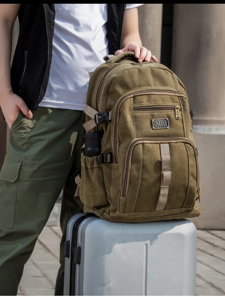 Jamhoo – sac à dos de voyage en toile pour hommes, sac à dos de grande capacité pour l'extérieur, la montagne, le Sport et l'école pour adolescents