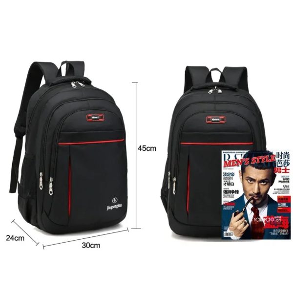 Sac à dos haute capacité pour hommes et femmes, sac à dos de voyage Oxford pour hommes, sacs à dos à la mode pour hommes et femmes, sac étudiant design, sac pour ordinateur portable – Image 6