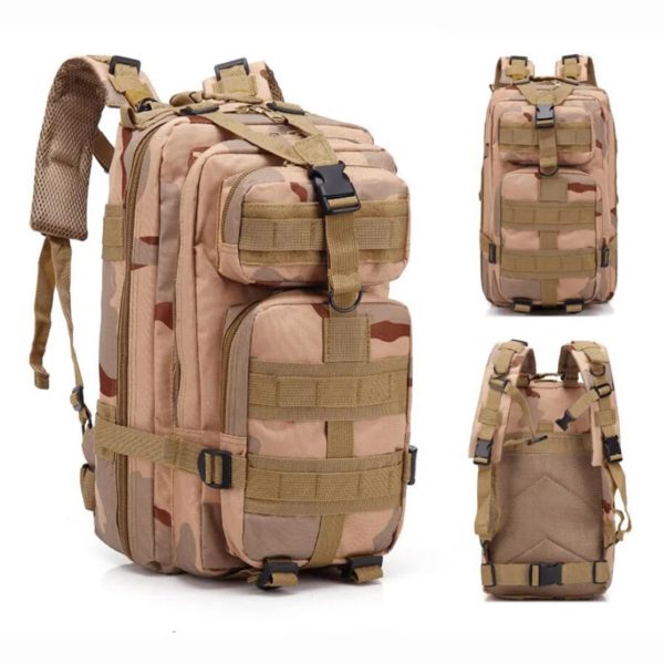 Sac à dos en nylon pour homme, sac à dos 3P, sac Molle pour la chasse, sacs à dos de sport, sac de randonnée en plein air, sac de camping, sac de voyage, sac de pêche, 20L-25L, 1000D – Image 4