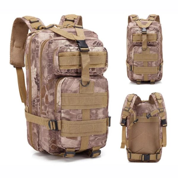 Sac à dos en nylon pour homme, sac à dos 3P, sac Molle pour la chasse, sacs à dos de sport, sac de randonnée en plein air, sac de camping, sac de voyage, sac de pêche, 20L-25L, 1000D – Image 3