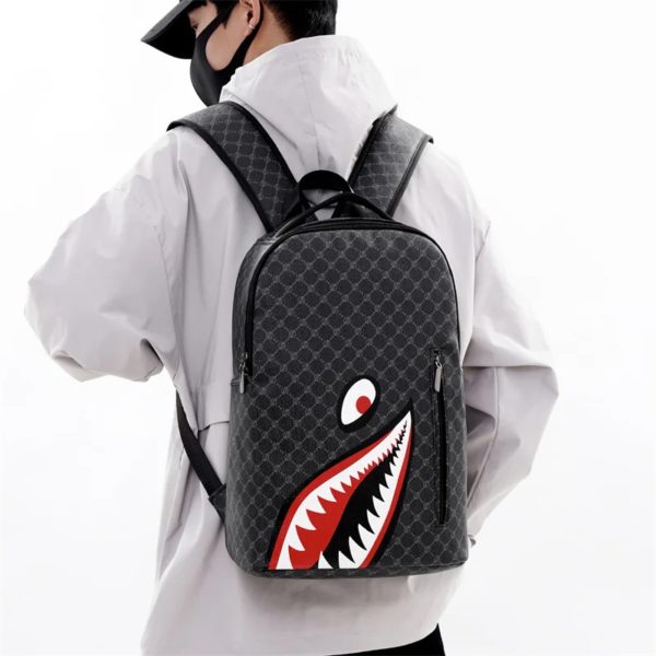 Sac à Dos à Carreaux de 15 Pouces pour Homme, Sacoche pour Ordinateur Portable de Lycée – Image 3