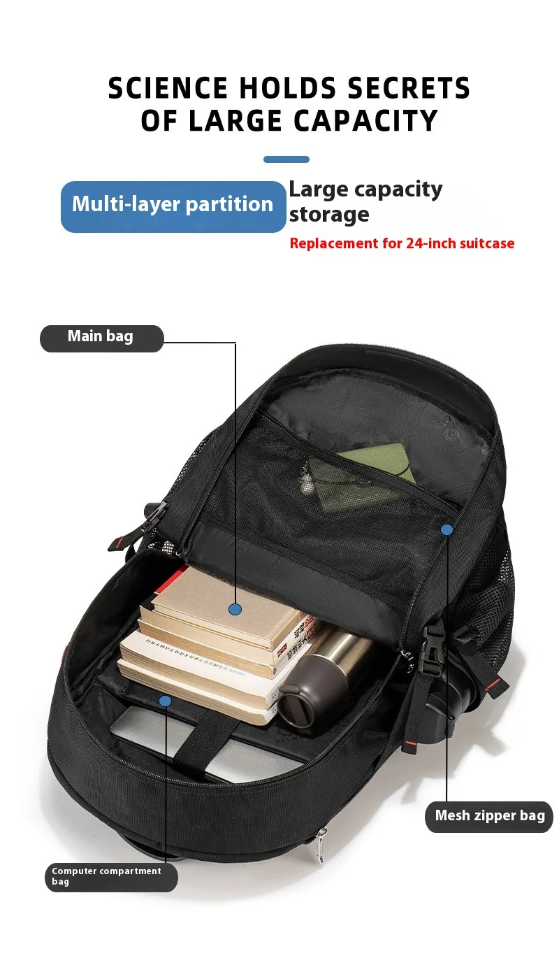 Mozhi-Sac à dos de voyage militaire pour homme, sac à dos de randonnée et d'alpinisme, grande capacité, extensible, étanche