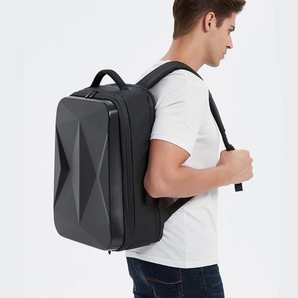 Sac à dos à coque rigide de grande capacité pour hommes, sac à dos pour ordinateur portable 17.3 ", sac à dos d'affaires à sonnerie laser, nouvelle version coréenne – Image 6