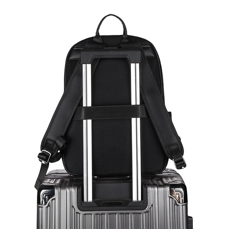 Sac à Dos en Cuir à Motifs de Peau de Crocodile pour Homme, Grande Capacité, Cartable de Voyage SR Business