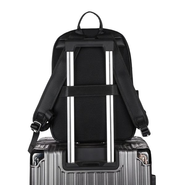Sac à Dos en Cuir à Motifs de Peau de Crocodile pour Homme, Grande Capacité, Cartable de Voyage SR Business – Image 5