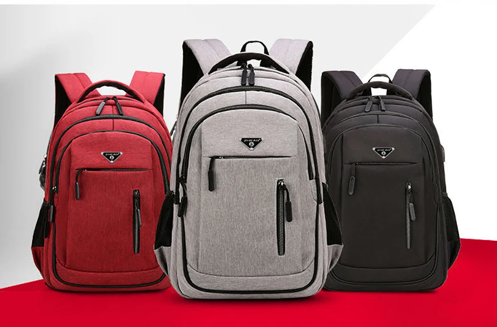Sac à Dos Oxford Noir Solide de Grande Capacité pour Homme, Sacoche pour Ordinateur Portable, pour Lycée, Adolescent, Garçon, Fille, 15.6