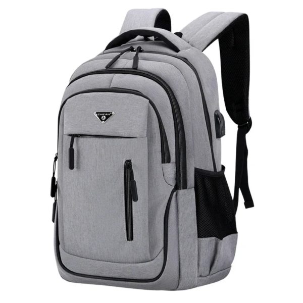 Sac à Dos Oxford Noir Solide de Grande Capacité pour Homme, Sacoche pour Ordinateur Portable, pour Lycée, Adolescent, Garçon, Fille, 15.6