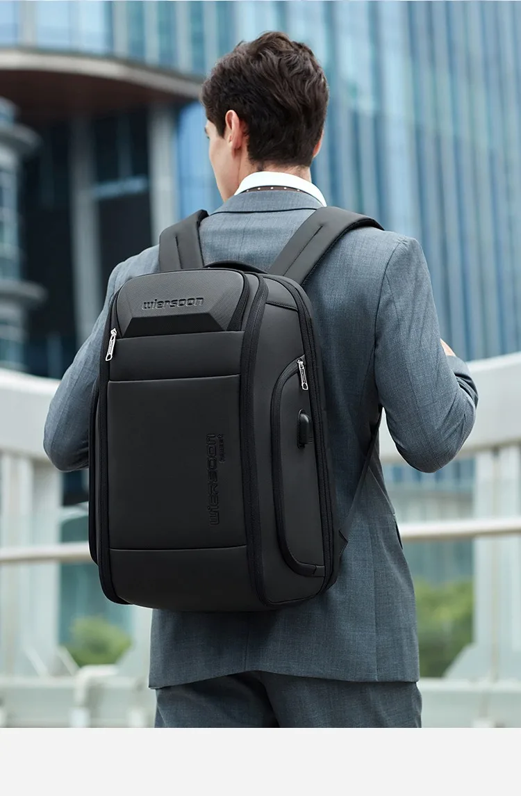 Sac à dos d'affaires étanche pour homme, grande capacité, voyage d'affaires, mot de passe multifonctionnel, antivol, sac pour ordinateur portable, 35 L
