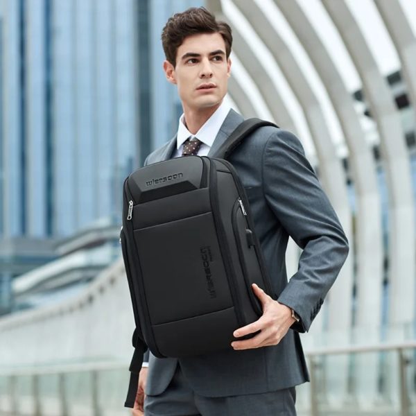 Sac à dos d'affaires étanche pour homme, grande capacité, voyage d'affaires, mot de passe multifonctionnel, antivol, sac pour ordinateur portable, 35 L – Image 3