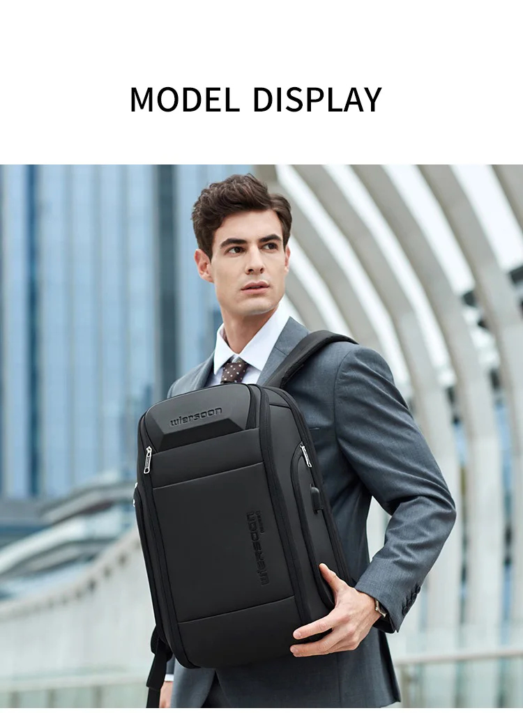 Sac à dos d'affaires étanche pour homme, grande capacité, voyage d'affaires, mot de passe multifonctionnel, antivol, sac pour ordinateur portable, 35 L