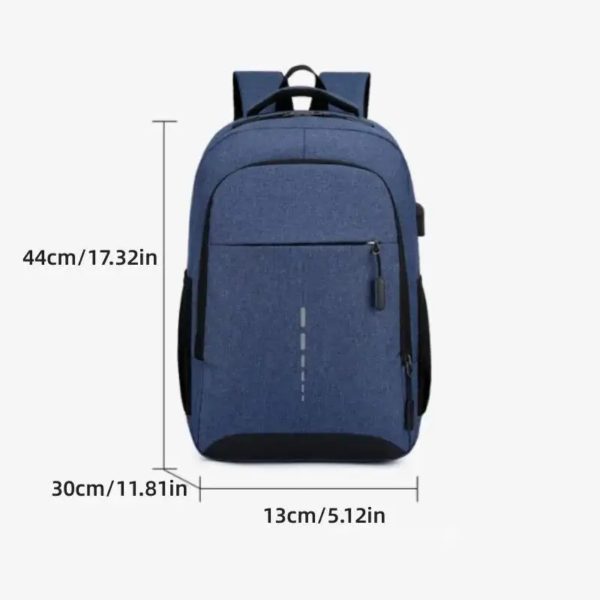 Sac à Dos Imperméable de Grande Capacité pour Homme, Cartable Simple de Voyage pour Étudiant – Image 2