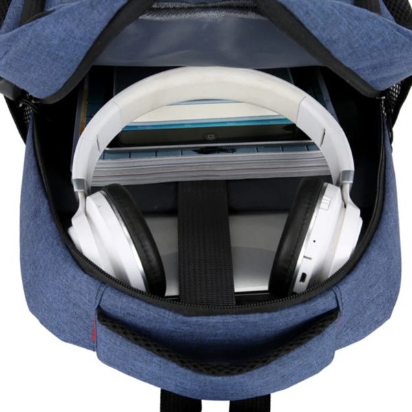 Sac à Dos Imperméable de Grande Capacité pour Homme, Cartable Simple de Voyage pour Étudiant – Image 3