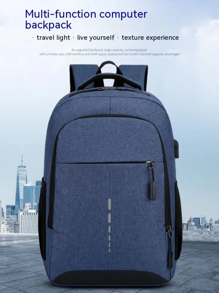 Sac à Dos Imperméable de Grande Capacité pour Homme, Cartable Simple de Voyage pour Étudiant