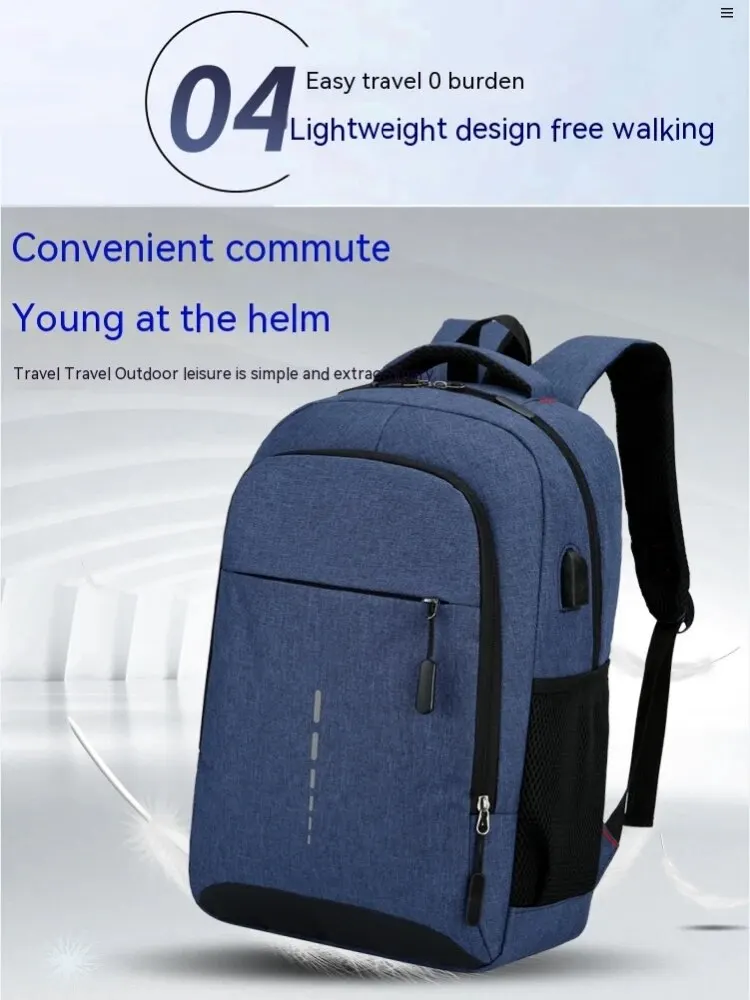 Sac à Dos Imperméable de Grande Capacité pour Homme, Cartable Simple de Voyage pour Étudiant
