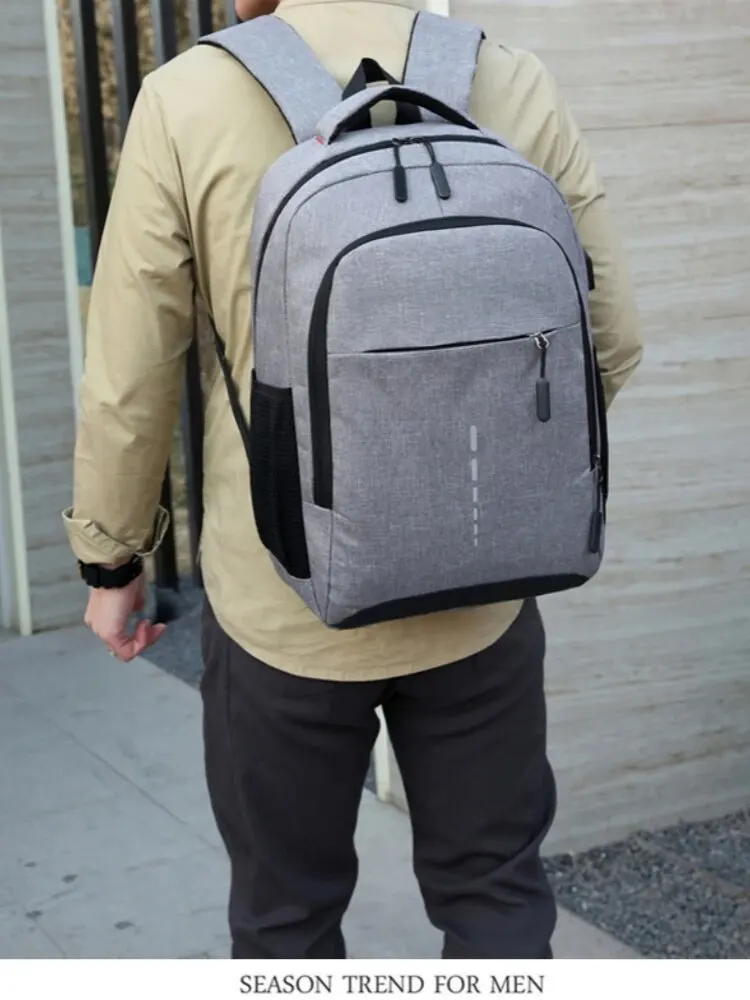 Sac à Dos Imperméable de Grande Capacité pour Homme, Cartable Simple de Voyage pour Étudiant