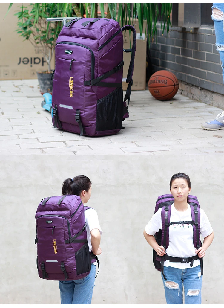Sac à dos d'extérieur pour hommes et femmes, sac à dos d'escalade, sac à dos de voyage, sports, camping, randonnée, sac d'école pour homme, 85L, 55L