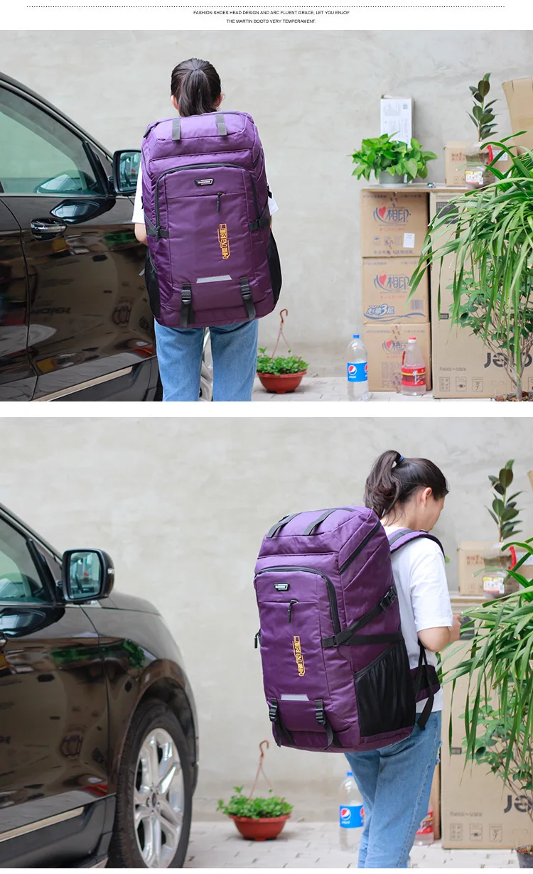 Sac à dos d'extérieur pour hommes et femmes, sac à dos d'escalade, sac à dos de voyage, sports, camping, randonnée, sac d'école pour homme, 85L, 55L