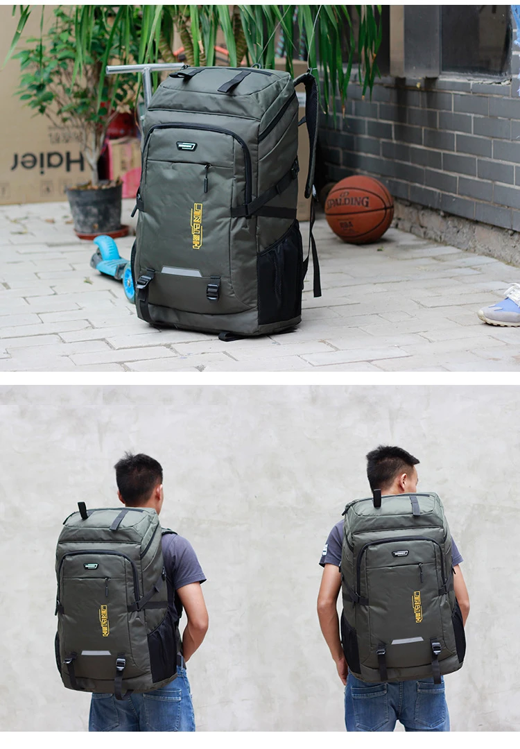 Sac à dos d'extérieur pour hommes et femmes, sac à dos d'escalade, sac à dos de voyage, sports, camping, randonnée, sac d'école pour homme, 85L, 55L