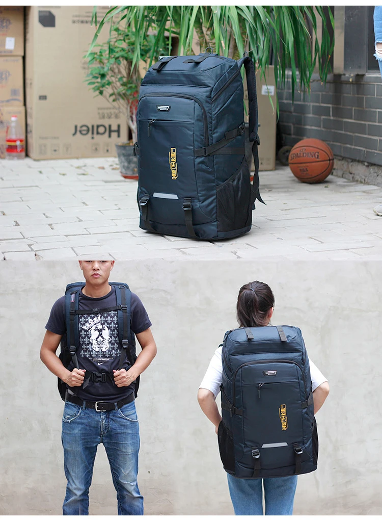 Sac à dos d'extérieur pour hommes et femmes, sac à dos d'escalade, sac à dos de voyage, sports, camping, randonnée, sac d'école pour homme, 85L, 55L