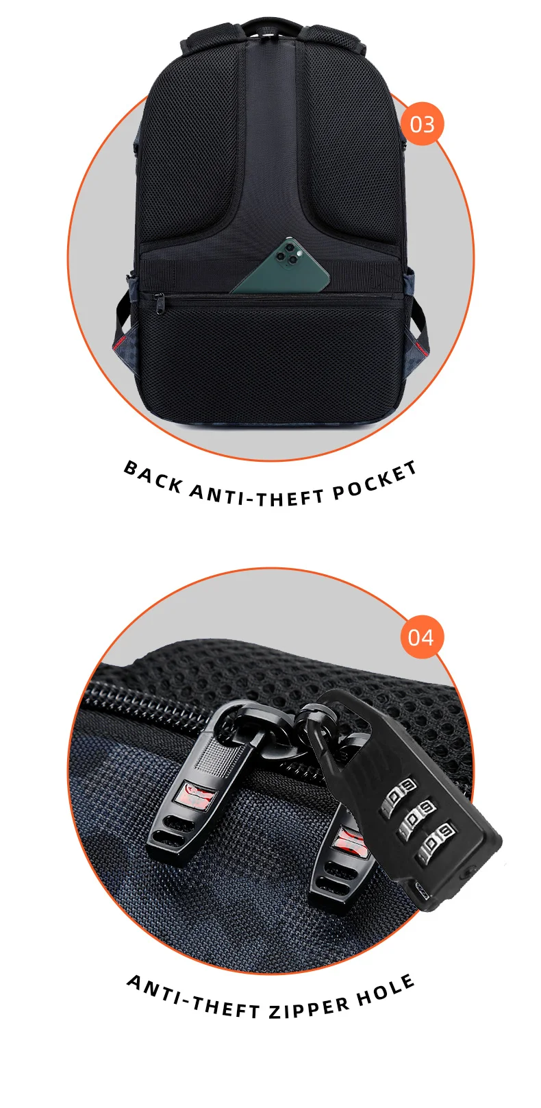Sac à dos étanche pour homme et femme, sac d'école vintage, sac de voyage Oxford, chargement USB, adapté pour ordinateur portable 17 pouces, nouveau, 2024