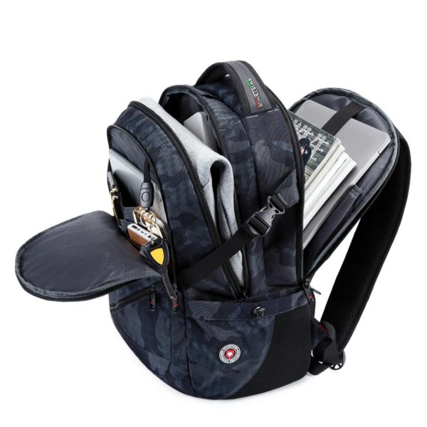 Sac à dos étanche pour homme et femme, sac d'école vintage, sac de voyage Oxford, chargement USB, adapté pour ordinateur portable 17 pouces, nouveau, 2024 – Image 5