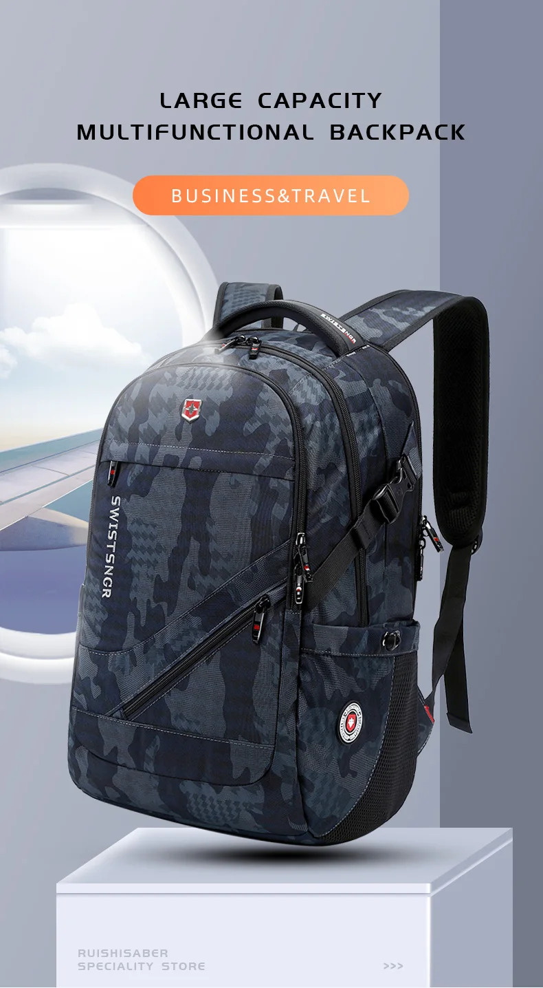 Sac à dos étanche pour homme et femme, sac d'école vintage, sac de voyage Oxford, chargement USB, adapté pour ordinateur portable 17 pouces, nouveau, 2024