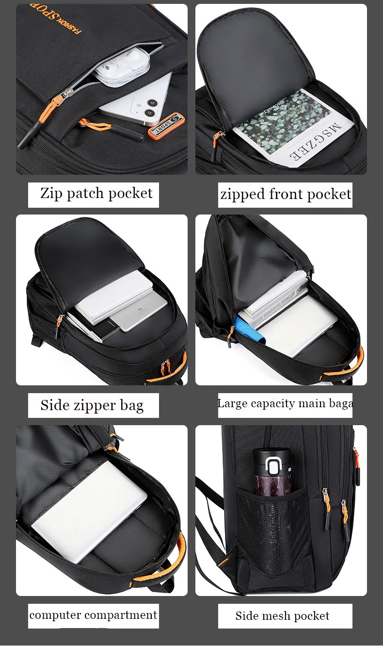 Sac à dos Oxford étanche pour homme, sac d'ordinateur d'affaires, sac à dos décontracté, cartable pour lycéen, grand Capa