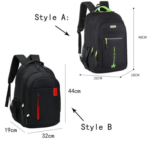 Sac à dos Oxford étanche pour homme, sac d'ordinateur d'affaires, sac à dos décontracté, cartable pour lycéen, grand Capa – Image 6