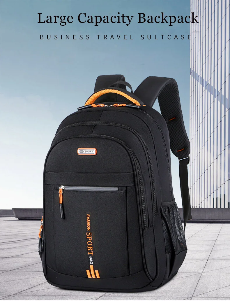 Sac à dos Oxford étanche pour homme, sac d'ordinateur d'affaires, sac à dos décontracté, cartable pour lycéen, grand Capa