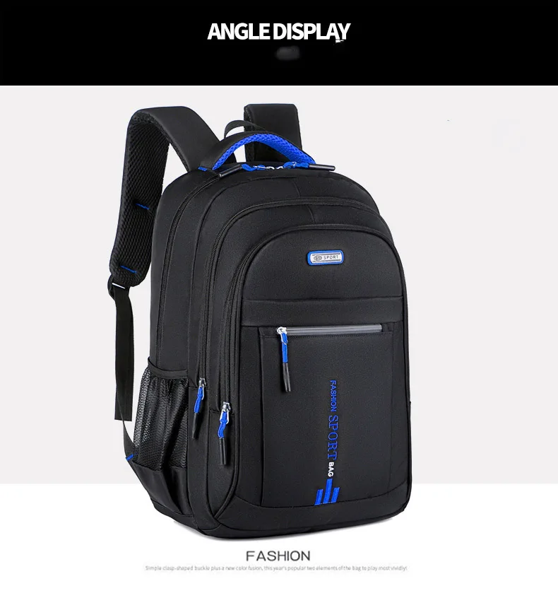 Sac à dos Oxford étanche pour homme, sac d'ordinateur d'affaires, sac à dos décontracté, cartable pour lycéen, grand Capa
