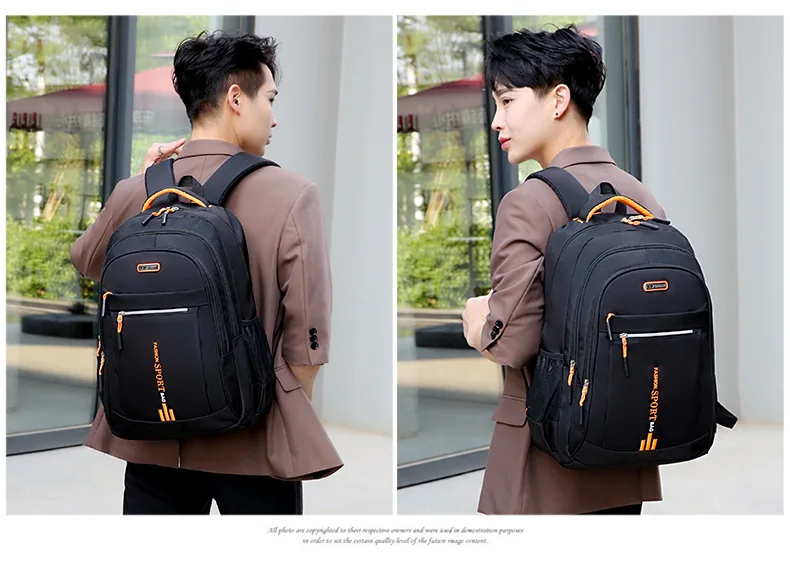 Sac à dos Oxford étanche pour homme, sac d'ordinateur d'affaires, sac à dos décontracté, cartable pour lycéen, grand Capa