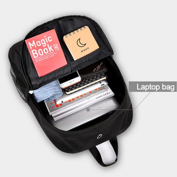 Sacs à dos Shoous Animation pour garçons et filles, sacs d'école pour adolescents, charge USB, sac à dos pour hommes, sac à dos pour ordinateur portable, homme, mode, ensemble de 2 pièces – Image 6