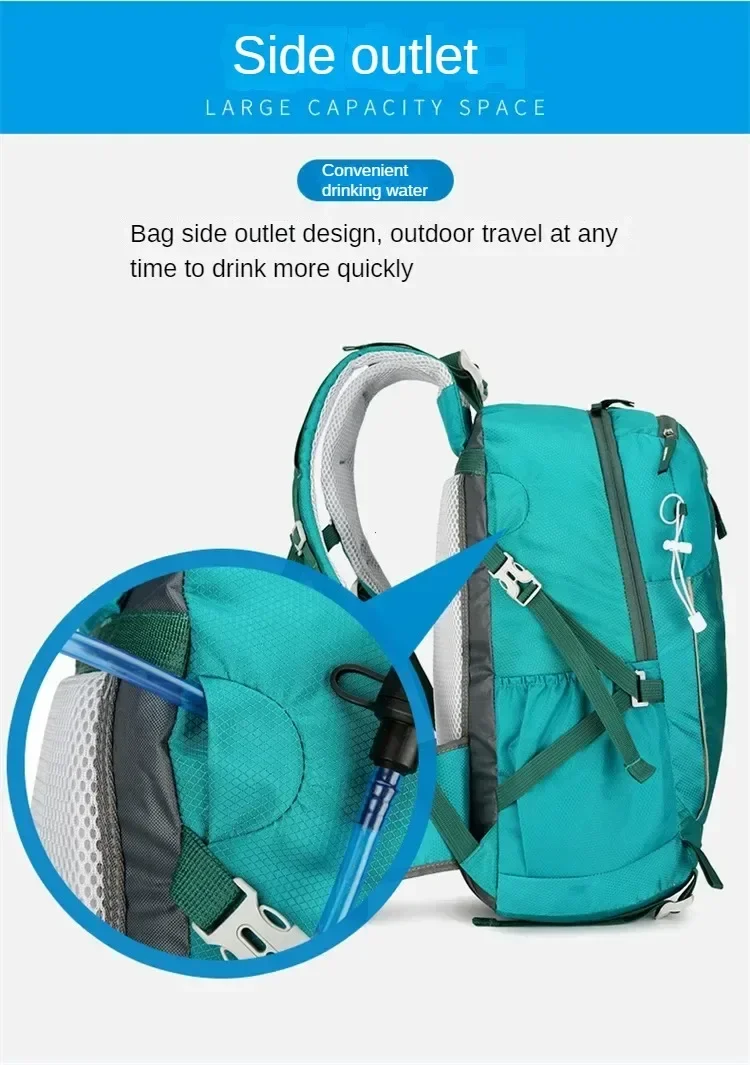 Sac à dos de camping de randonnée en plein air pour hommes et femmes, sac d'escalade léger, sac à dos de cyclisme avec housse étanche, 40L Sac à dos de camping de randonnée en plein air pour hommes et femmes, sac d'escalade léger, sac à dos de cyclisme avec housse étanche, 40L