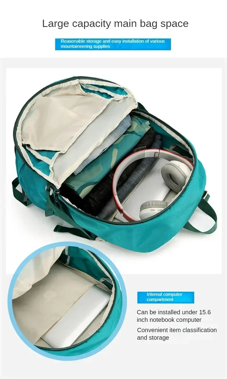 Sac à dos de camping de randonnée en plein air pour hommes et femmes, sac d'escalade léger, sac à dos de cyclisme avec housse étanche, 40L Sac à dos de camping de randonnée en plein air pour hommes et femmes, sac d'escalade léger, sac à dos de cyclisme avec housse étanche, 40L