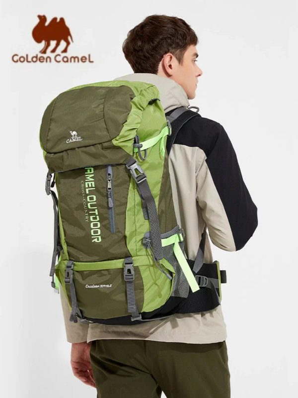 GOLDEN CAMEL-Sacs à dos de randonnée étanches pour hommes et femmes, sac d'alpinisme extérieur, sac à dos de camping et de voyage, grande taille, 56L – Image 3