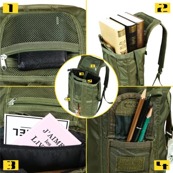 Sac à dos de Camping étanche pour hommes et femmes, sac de randonnée léger pour voyage, sac de jour – Image 5