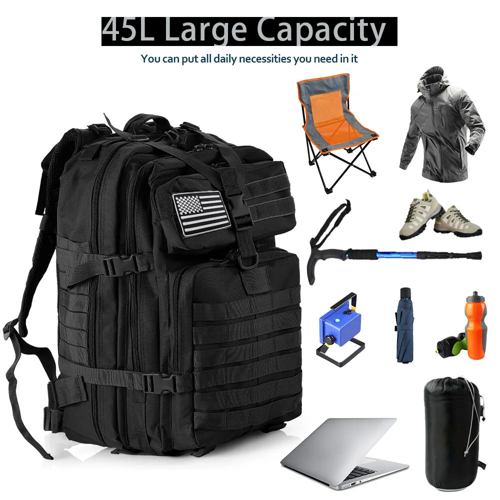 Solomon-Caméra tactique extérieure à double épaule, sports de cyclisme, voyage, attaque, multi-fu, grand 3P SR, 50 L