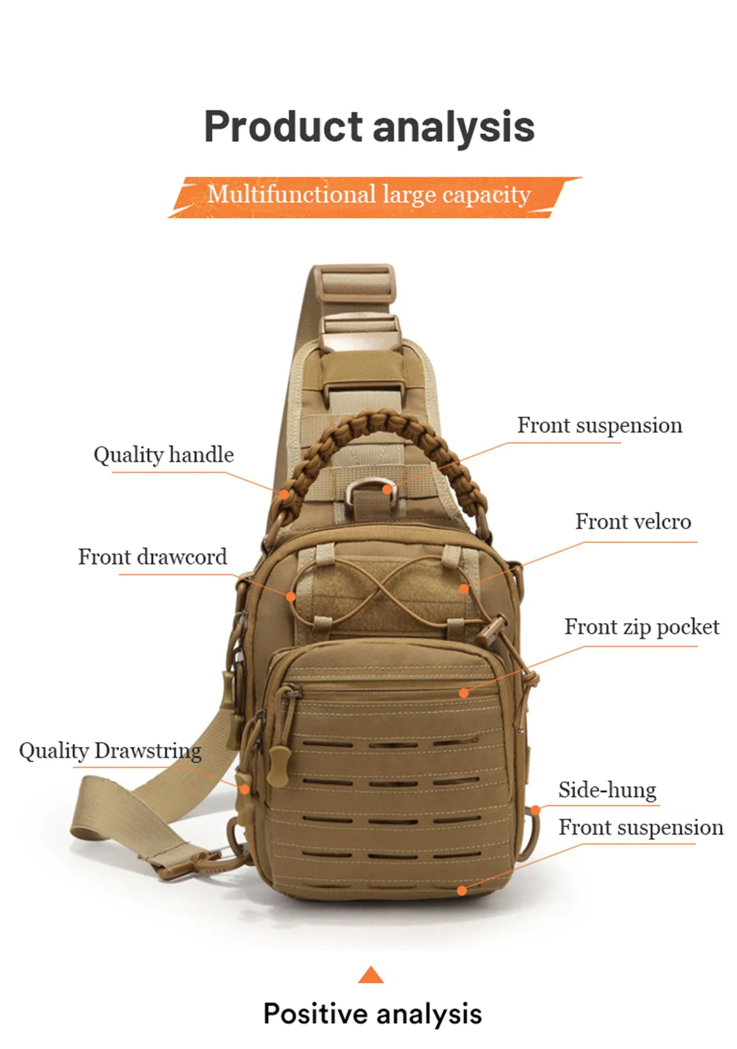 Sac à dos militaire étanche pour homme, sac à dos souple de l'armée, sac à dos Molle, extérieur, camping, chasse, trekking, sport, grande capacité