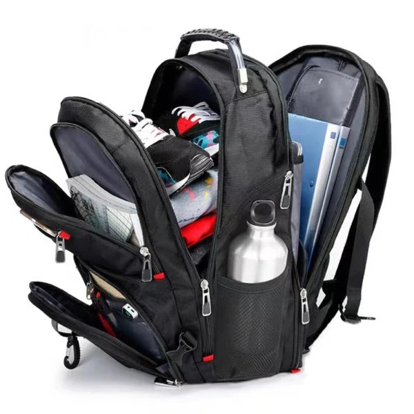 Sac à dos classique, sacs multifonctions, durable, sac à dos pour ordinateur portable 17 ", sac de voyage, cartable universitaire, port de charge USB, eau