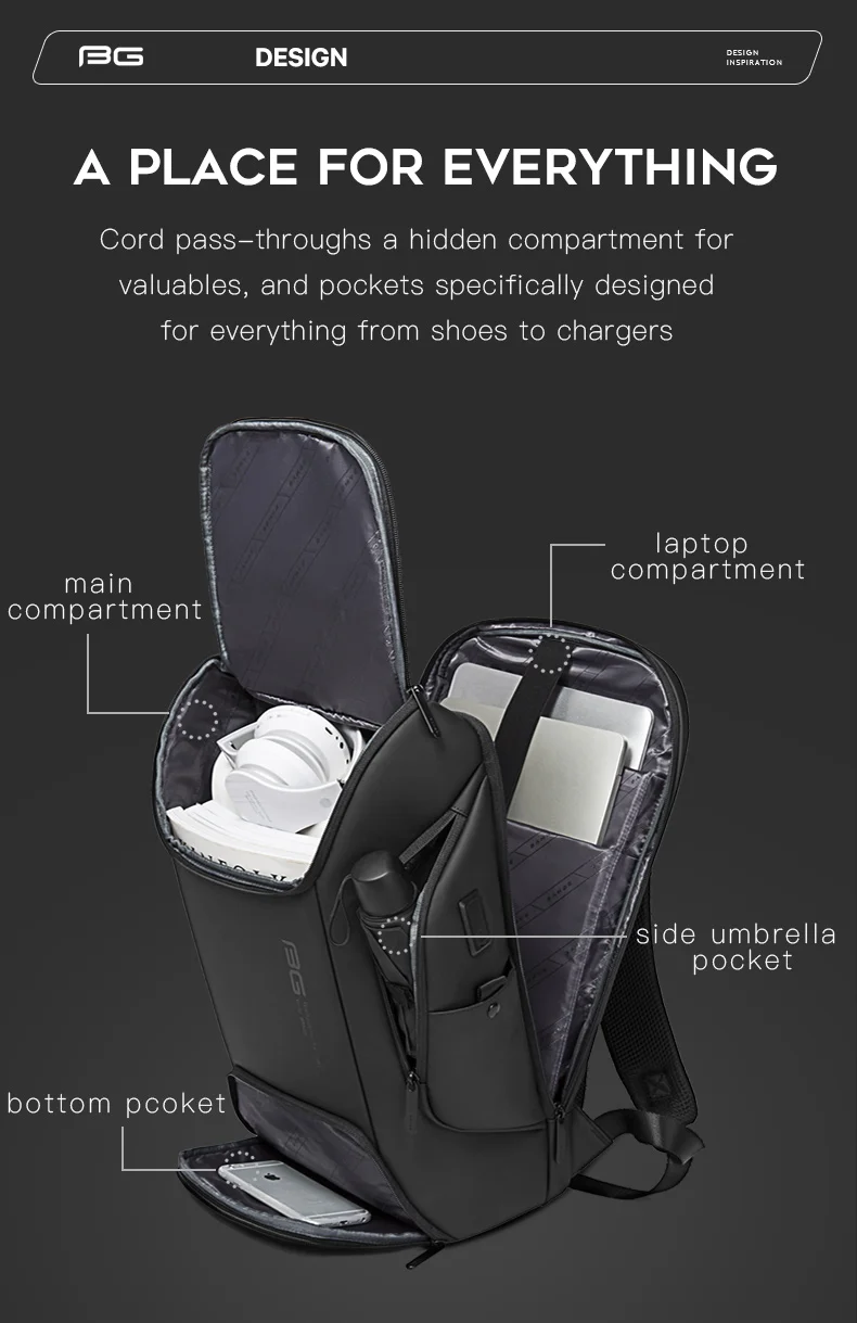 BANGE-Sacs à dos multifonctions pour ordinateur portable, grande capacité, 03/travail, sac à dos d'affaires, nouveauté