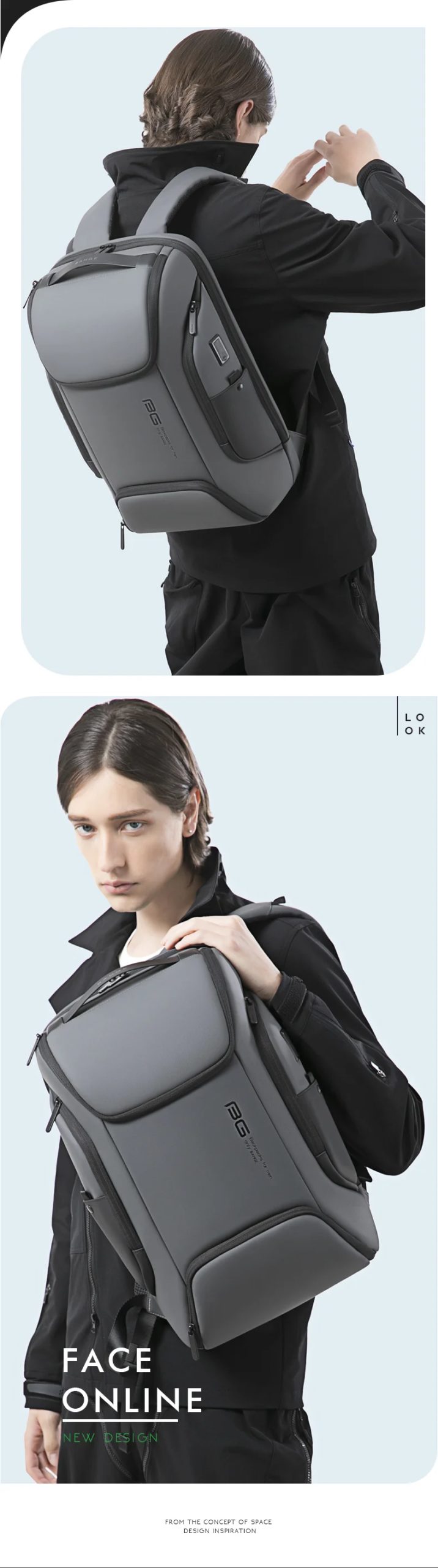 BANGE-Sacs à dos multifonctions pour ordinateur portable, grande capacité, 03/travail, sac à dos d'affaires, nouveauté