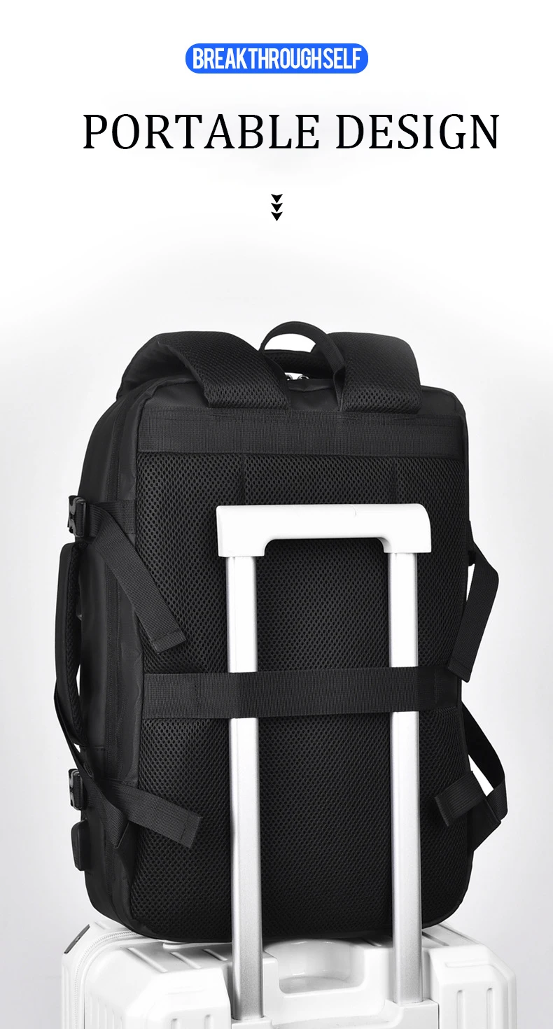 Sac à dos d'affaires pour homme, sac à dos pour ordinateur portable, sac USB étanche multi-extensible, sac de voyage, 03/Commute