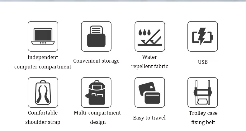 Sac à dos d'affaires pour homme, sac à dos pour ordinateur portable, sac USB étanche multi-extensible, sac de voyage, 03/Commute