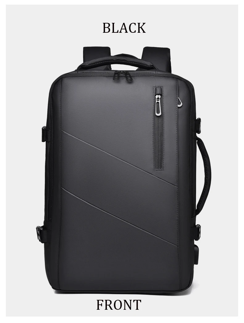 Sac à dos d'affaires pour homme, sac à dos pour ordinateur portable, sac USB étanche multi-extensible, sac de voyage, 03/Commute