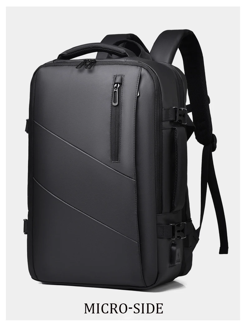 Sac à dos d'affaires pour homme, sac à dos pour ordinateur portable, sac USB étanche multi-extensible, sac de voyage, 03/Commute