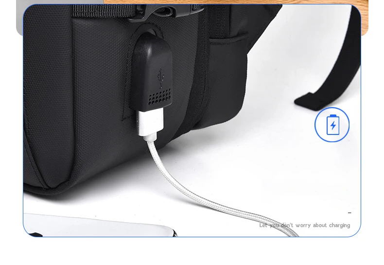 Sac à dos d'affaires pour homme, sac à dos pour ordinateur portable, sac USB étanche multi-extensible, sac de voyage, 03/Commute