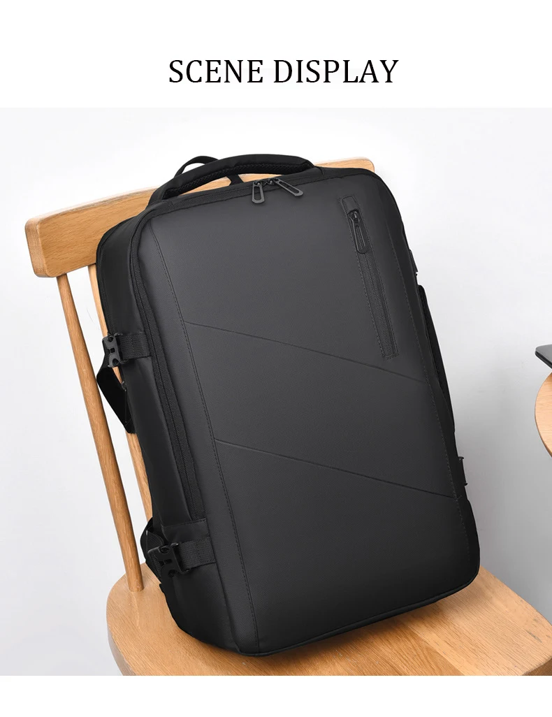 Sac à dos d'affaires pour homme, sac à dos pour ordinateur portable, sac USB étanche multi-extensible, sac de voyage, 03/Commute
