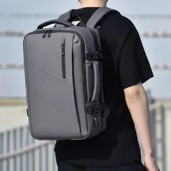 Sac à dos d'affaires pour homme, sac à dos pour ordinateur portable, sac USB étanche multi-extensible, sac de voyage, 03/Commute – Image 5