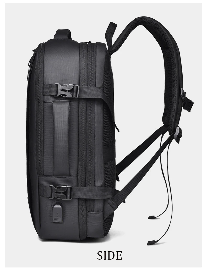Sac à dos d'affaires pour homme, sac à dos pour ordinateur portable, sac USB étanche multi-extensible, sac de voyage, 03/Commute