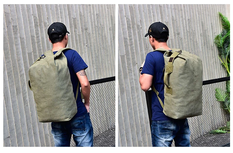 Grand sac de voyage d'alpinisme pour hommes, fourre-tout en toile, seau, à bandoulière, de l'armée, mochilas XA88C Grand sac de voyage d'alpinisme pour hommes, fourre-tout en toile, seau, à bandoulière, de l'armée, mochilas XA88C